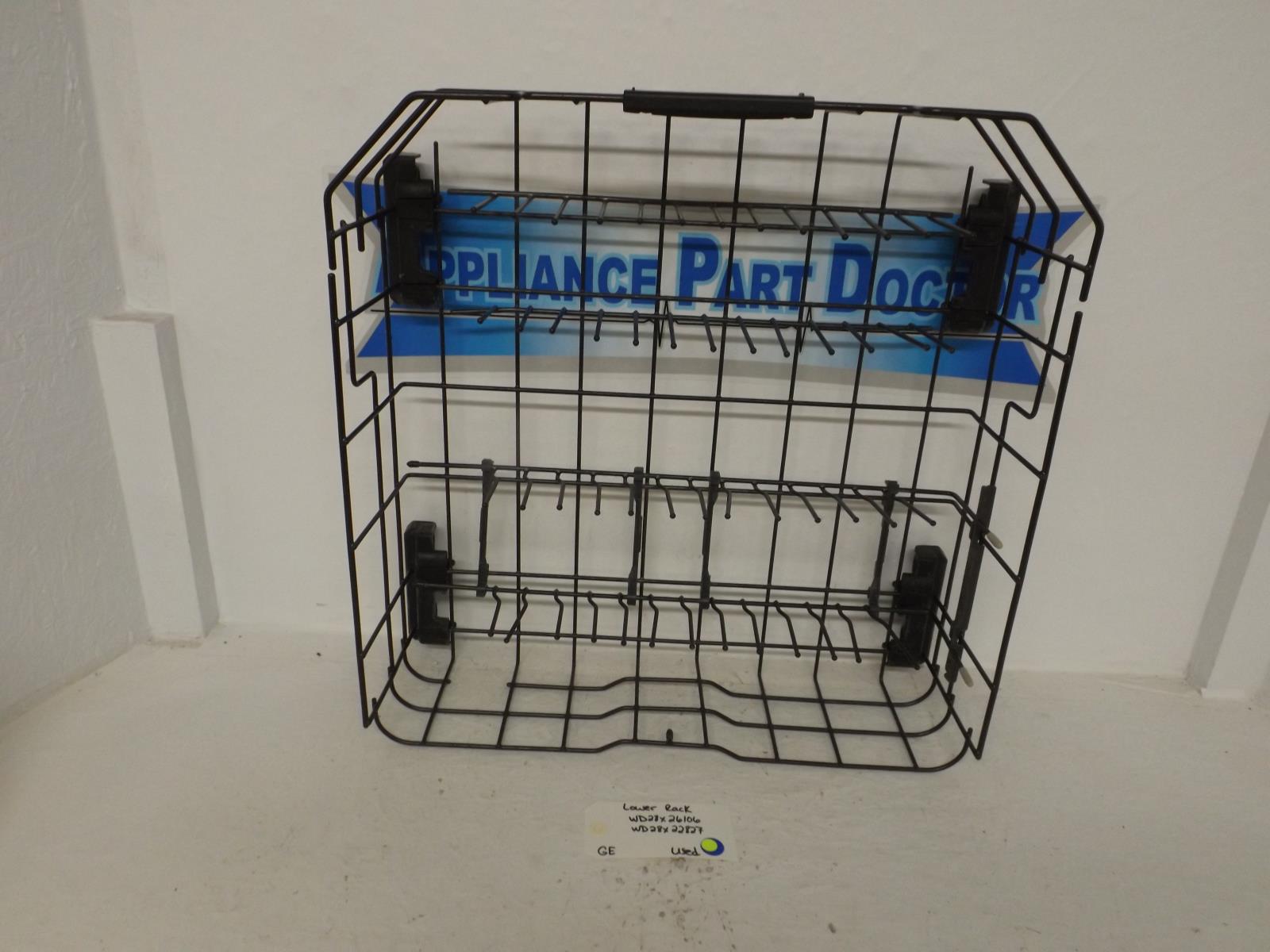 GE Dishwasher WD28X26106 WD28X22827 Lower Rack Used GE Dishwasher WD28X26106 WD28X22827 Lower Rack Used